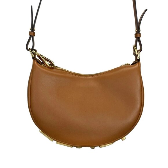 Auth FENDI Fendi Graffi Mini 8BS081 Brown Leather Shoulder Bag - Picture 4 of 14